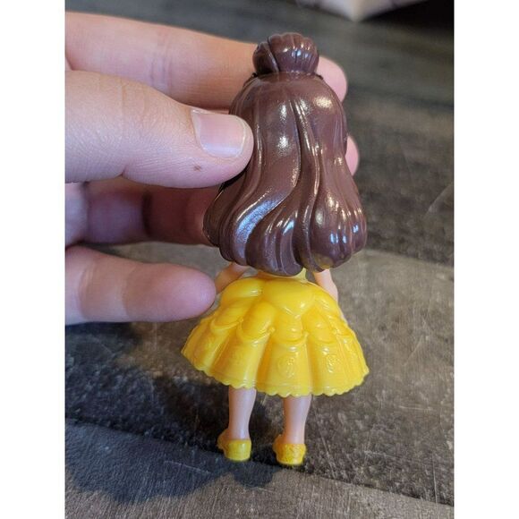 Young Belle Beauty Beast glitter yellow dress Disney toy figure - Picture 5 of 5